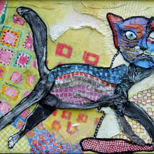 Chat dans un jeu de quilles 81X116