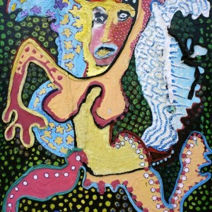 Femme sur l'autre rive 132x106