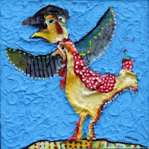 Le coq sur la paille 60x60