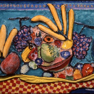 Panier de fruits 110x60